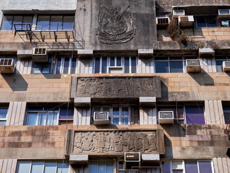 16 03 2019 Traditional style Wooden Roff old house P D'Mello Road Fort Mumbai Maharashtra INDIA Asiaのeditorial素材