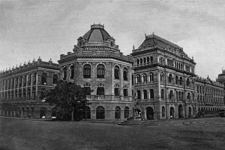 17 Nov 2008 Vintage Photo writers building Calcutta NOW Kolkata west bangal INDIAのeditorial素材