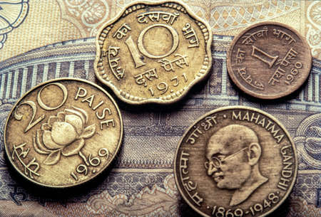 10 11 2020 Assorted Vintage Indian Coiens capet on fifty rupi note studio shot Lokgram Kalyan...