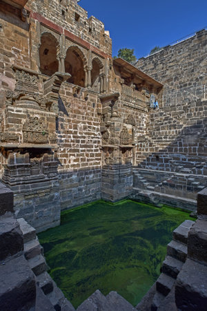 25 Nov 2007 architecture detail  abhaneri in rajasthan state in india asiaのeditorial素材