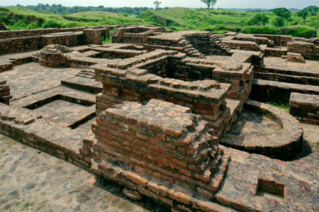 08 23 2008 Ghoshitaram monastery in Kosambi dating back to 6th century BC Buddhist Site  Kaushambi 60km from Allahabad  Prayagraj  Uttar Pradesh Indiaのeditorial素材