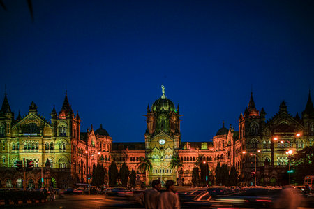 02 Jun 2004 Chhatrapati Shivaji Maharaj Terminus Victoria Terminus station UNESCO world Heritage site Mumbai Maharashtra Indiaのeditorial素材