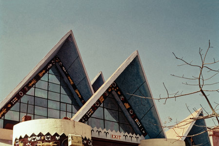 11 23 2022 Old Photo of Nagalend Pevelian Pragati Maidan  Exhibition House  Pragati Maidan  Delhi  Indiのeditorial素材