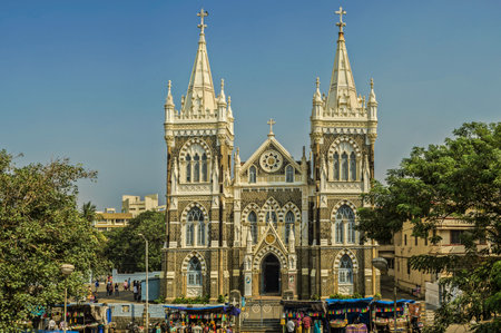 11 05 2016 heritage architecture-Mount Mary Church; Basilica of Our Lady of the Mount-Bandra Mumbai Maharashtra INDIAのeditorial素材