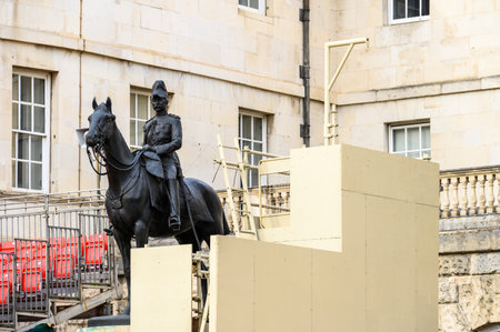 LONDON - May 18, 2022: Equestrian statue of the Earl Roberts, Horse Guards Paradeのeditorial素材