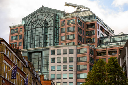 LONDON - November 2, 2020: Modern office buildings near Liverpool Street Station and Spitalfields...