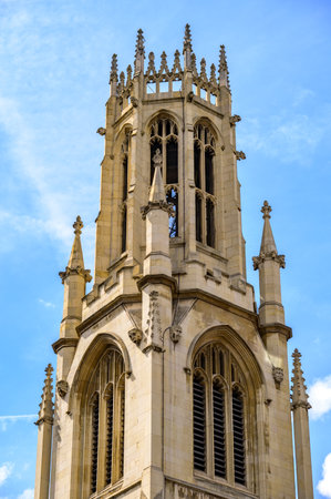 LONDON - May 21, 2022: Church tower of The Guild Church of St Dunstan-in-the-West, Fleet Streetのeditorial素材