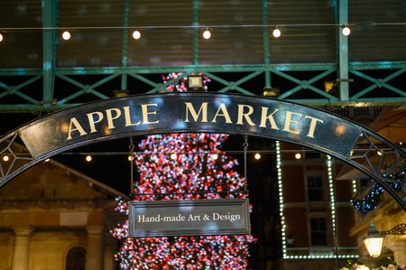LONDON - November 12, 2022: Enjoy the holiday spirit at The Apple Market in Covent Garden, where...