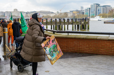 LONDON - April 21, 2023: Join the movement for environmental protection and sustainable development...