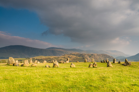 Castlerigg Stone Circle near Keswick in Cumbriaの写真素材