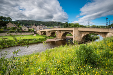 Road Bridge at Rothubury - The road bridge over the River Coquet leads into the town of Rothbury,...