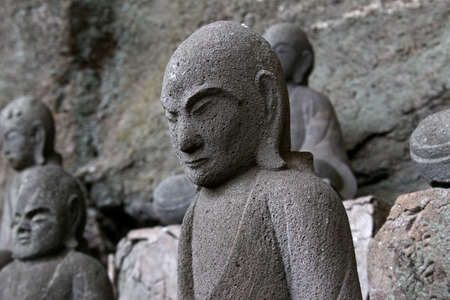 One of several thousand small statues at Nokogiriyama, Chiba, Japanのeditorial素材