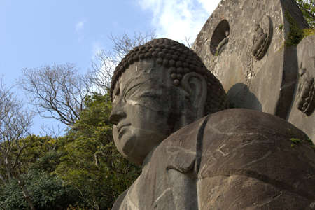 the head of the great Buddha of Mt. Nokogiri.の素材 [FY31082718921]