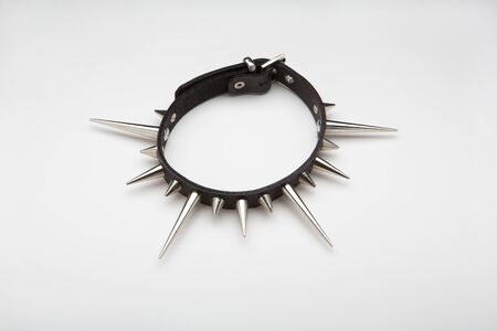 A spiked bondage collar.の写真素材