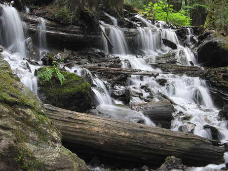 A stream finds the best way down it's course - British Columbia, Canada
