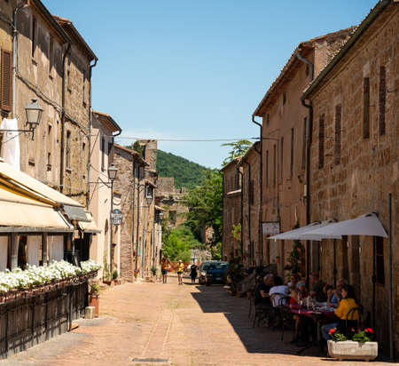 Sovana old town in tuscanyの写真素材