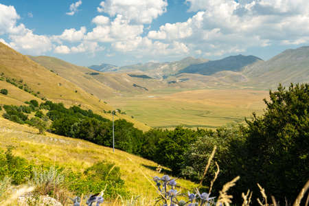 the wonderful travel in Castelluccio di Norcia, Umbria Italy