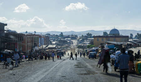 Gondar, Ethiopia - December 01, 2020: Daily Life of African town in the Northern part of Ethiopiaのeditorial素材