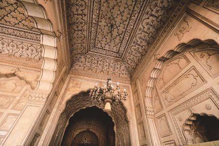 The Badshahi Mughal-era congregational Mosque in Lahore, Punjab province, Pakistanのeditorial素材