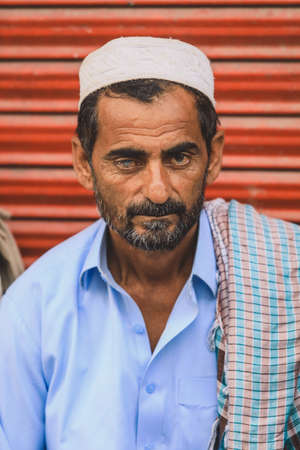 Peshawar, Pakistan - July 21, 2021: Local People on the Peshawar City Center Crowded Streetsのeditorial素材
