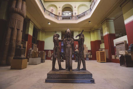 Cairo, Egypt - November 02, 2021: Inside View to the Exhibits and Interior of the Cairo Egyptian...