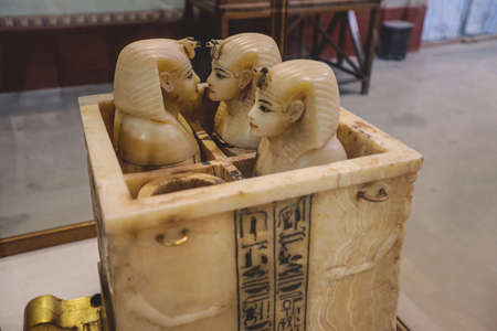 Cairo, Egypt - November 02, 2021: Different Ancient Exhibits in the Cairo Egyptian Museum, the oldest archaeological museum in the Middle Eastのeditorial素材