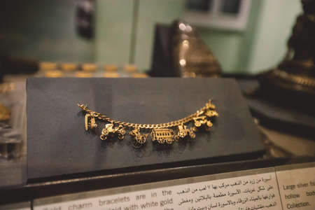 Alexandria, Egypt - November 03, 2021: Ancient Exhibits in the Alexandria National Museum - Marble and Stone Statues, Books, Medieval Decoration and Roman Tablewareのeditorial素材