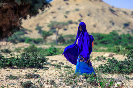 Hargeysa, Somaliland - November 11, 2019: Local People living in the Valley near of Laas Geel Rocksのeditorial素材