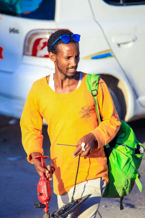Hargeisa, Somaliland - November 10, 2019: Local Man in the Traditional Clothes on the Capital...