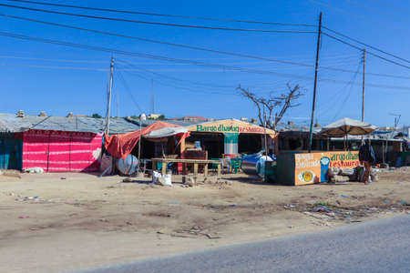 Hargeisa, Somaliland - November 10, 2019: City scape View of the Poor Area of the Capital  Streetsのeditorial素材