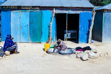 Hargeisa, Somaliland - November 10, 2019: City scape View of the Poor Area of the Capital  Streetsのeditorial素材