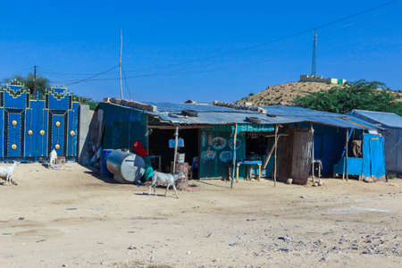 Hargeisa, Somaliland - November 10, 2019: City scape View of the Poor Area of the Capital  Streetsのeditorial素材