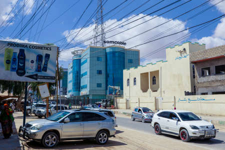 Hargeisa, Somaliland - November 10, 2019: Daily Life of the Hargeisa streets with the Cars and Local Peopleのeditorial素材