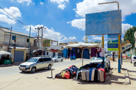 Hargeisa, Somaliland - November 10, 2019: Daily Life of the Hargeisa streets with the Cars and Local Peopleのeditorial素材