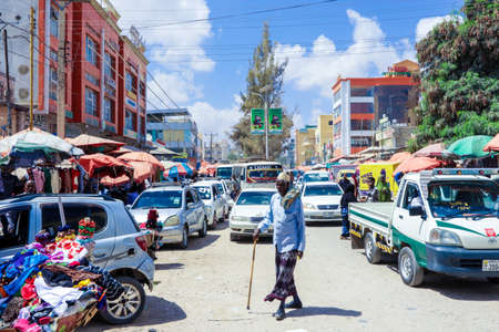 Hargeisa, Somaliland - November 10, 2019: Daily Life of the Hargeisa streets with the Cars and Local Peopleのeditorial素材
