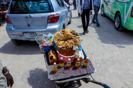 Hargeisa, Somaliland - November 10, 2019: Daily Life of the Hargeisa streets with the Cars and Local Peopleのeditorial素材