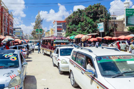 Hargeisa, Somaliland - November 10, 2019: Daily Life of the Hargeisa streets with the Cars and Local Peopleのeditorial素材