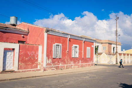 Asmara, Eritrea - November 01, 2019: Capital Streets and Buildings View in the Sunny Dayの写真素材