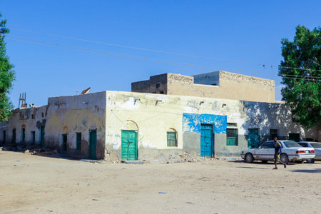 Berbera, Somaliland - November 10, 2019: Interesting View to an Old and Ruined Somalian Houses and Building of the Berbera Cityのeditorial素材