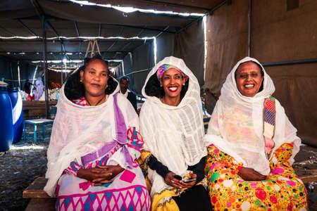 Asmara, Eritrea - November 01, 2019: Beautiful African Women on the Local Wedding Celebrationのeditorial素材