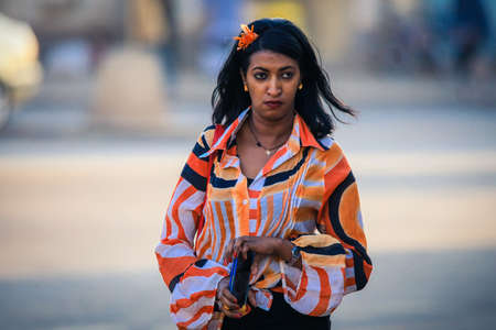 Asmara, Eritrea - November 02, 2019:  Local People on the Asmara Streets