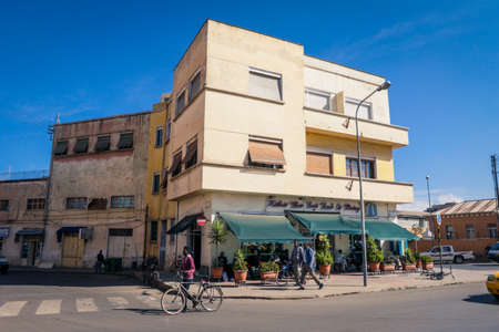 Asmara, Eritrea - November 02, 2019:  Local People on the Asmara Streetsのeditorial素材