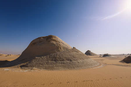 Sandy Hills in the White Desert Protected Area, is National park in the Farafra Oasis, Egyptの写真素材
