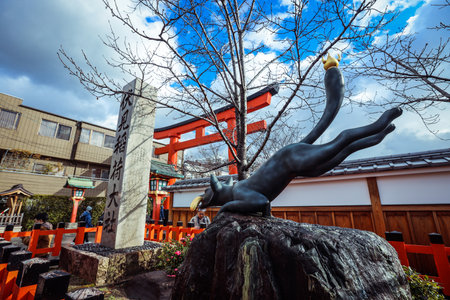 Kyoto, Japan - January 03, 2020: Fushimi Inari Shrine Templeのeditorial素材