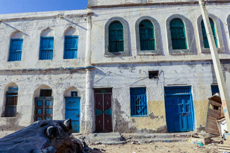 Berbera, Somaliland - November 10, 2019: Crushed Walls and Abandoned Buildings during War on the Streets of Berbera Cityのeditorial素材