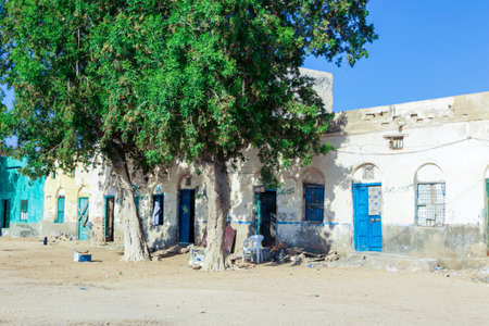 Berbera, Somaliland - November 10, 2019: Interesting View to an Old and Ruined Somalian Houses and Building of the Berbera Cityのeditorial素材