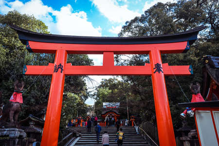 Kyoto, Japan - January 03, 2020: Fushimi Inari Shrine Templeのeditorial素材
