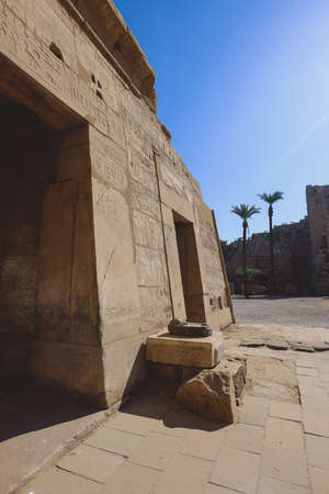 Limestone Ruins of an Ancient Egyptian Karnak Temple Complex near Luxor, Egypt