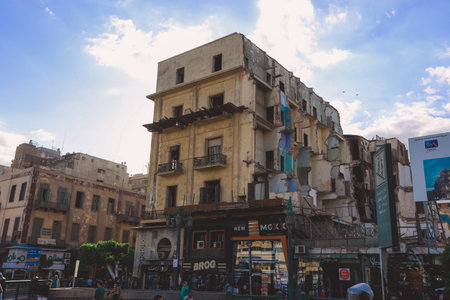 Cairo, Egypt - November 15, 3030: Panoramic View to the Egyptian Capital city on the Sunny Dayのeditorial素材