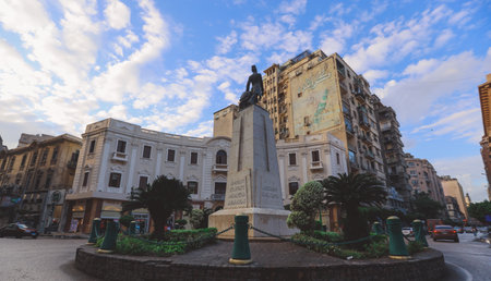 Cairo, Egypt - November 15, 3030: Panoramic View to the Egyptian Capital city on the Sunny Dayのeditorial素材